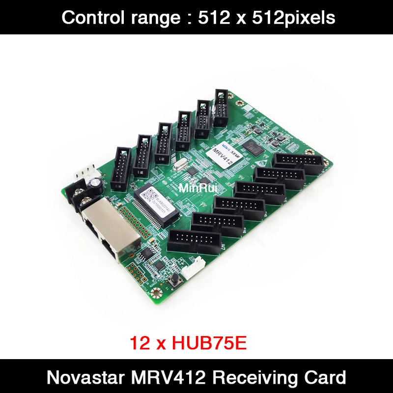 

Novastar MRV336 / DH7512 / DH7512-S / MRV412 Full Color Receiver Card Control Range 512 x 512 Pixels 12 x HUB75 for LED module