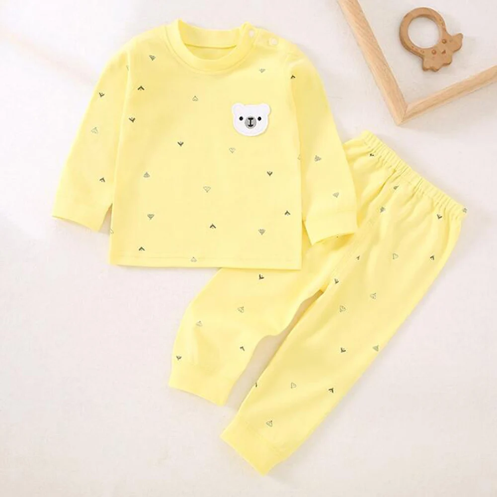 Baby Boy Outfit 100% Cotton Long Sleeve Tops + Pants Two Pieces Spring Autumn Infant Clothing Casual Baby Girl Clothes Set