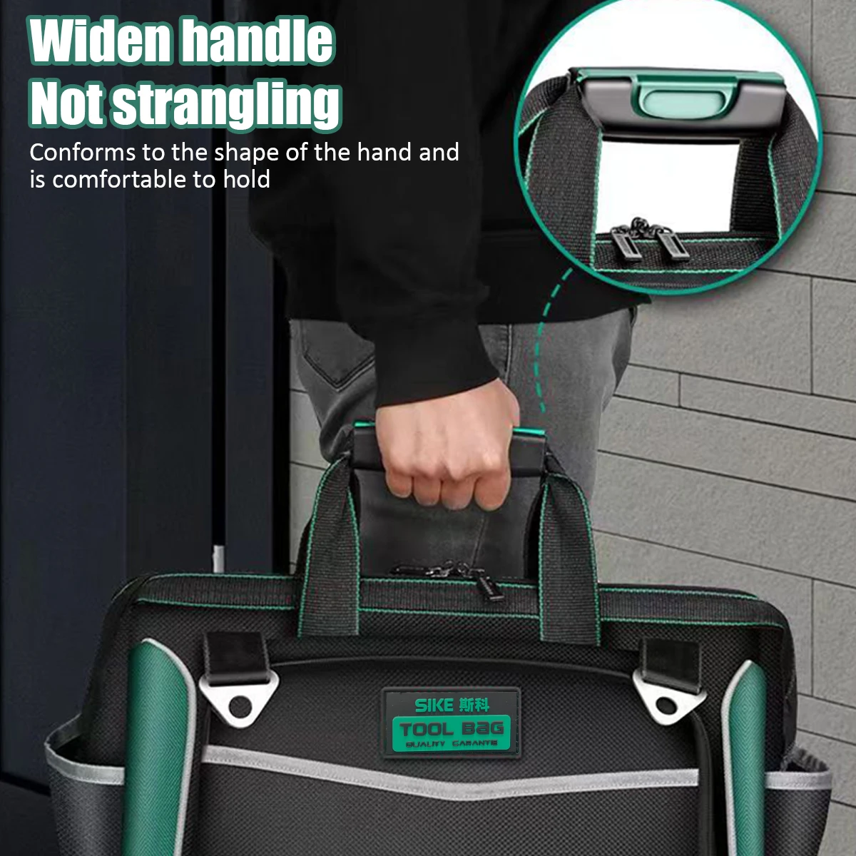 Toolkit Thickened High Capacity Storage Bag Waterproof Wear Resistant Toolkit Multi-Pocket Electrician Storage Bag