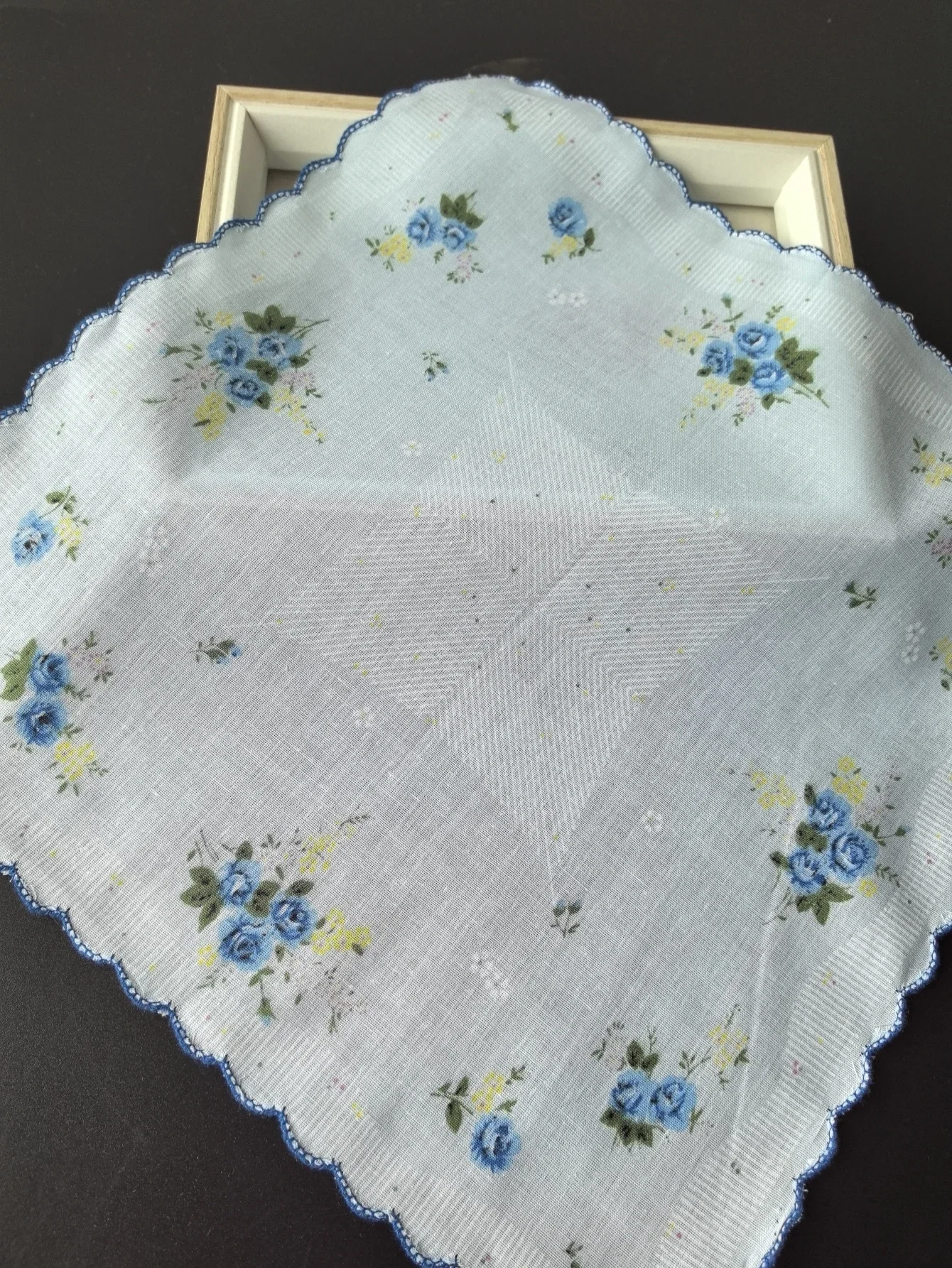 Lenço de Algodão Fino para Mulheres, Lenço Estampado, Retro 3 Peças, 11,6 polegadas