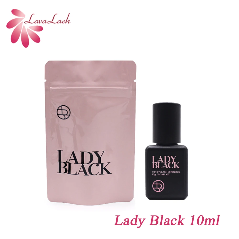 10ML New Lady Black Glue For Eyelash Extensions Korea Origional Extra Strong  Adhesive Fast Drying Duration Lasting No Sale Bag