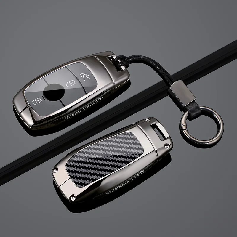 3-4-Tasten-Schlüsselgehäuse für Mercedes Benz A C E S G Klasse W177 W205 W213 X167 W222 CLA GLE GLB GLS AMG Smart Remote Autoschlüssel-Hülle