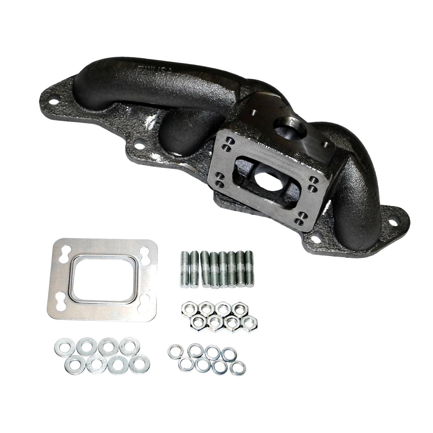 Emusa Cast Iron Turbo Manifold Fit For  Nissan 1991-1998 240SX 1995-1998 Xterra 1998-2004 Frontier KA24