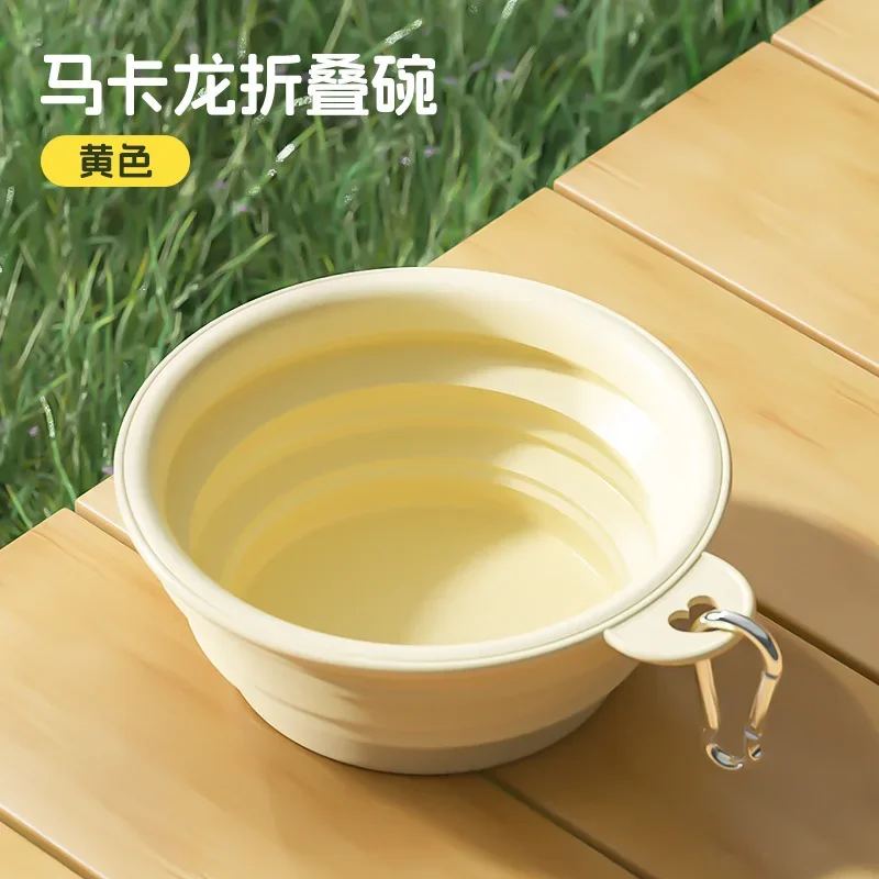 New Pet Out Folding Bowl Drinking Bowl Portable Dog Bowl Outdoor Drinking Dog Food Silicone Pet Drinking Supplies