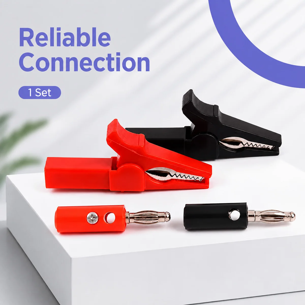 1Set Alligator Clip Test Lead Kit 4mm Banana Plug Insulated Crocodile Clamp For Multimeter Electrical Circuit Test Repair Tool