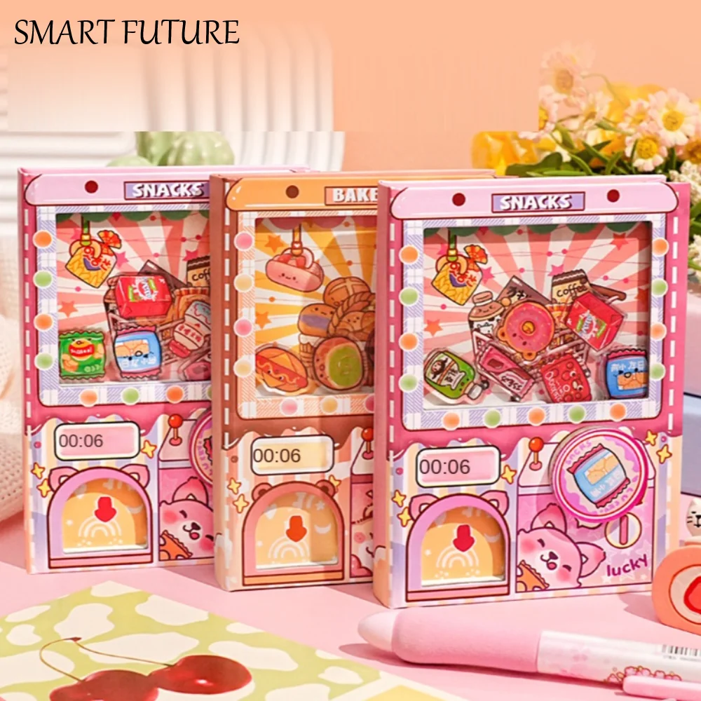 

Relaxing Color Inner Page Gashapon Mahines Notebook Shaking Cute Bread Notebook Kawaii Cartoon Snacks Notepad Girls