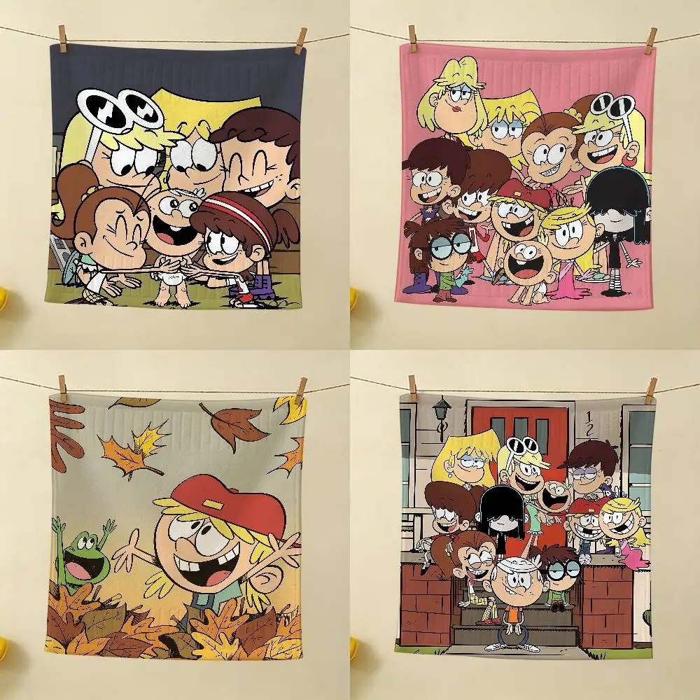 Cute Cartoon The L-Loud House Hand Towel Set Natural Hypoallergenic, Soft Absorbent Quick Dry Towels For Bathroom Kitchen