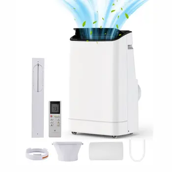 14000 BTU 便攜式空調,冷氣面積達 750 平方英尺,三合一功能:冷氣/除濕/風扇,智慧模式/睡眠模式,24 小時定時器,適用於家庭使用 6 最佳銷售 智慧空調 - №6