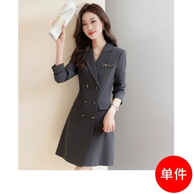 Solid Long Blazers Women 2026 New Fashion Casual Coats Office Ladies Work Business Blazer Jacket Female Windbreakers Outerwear