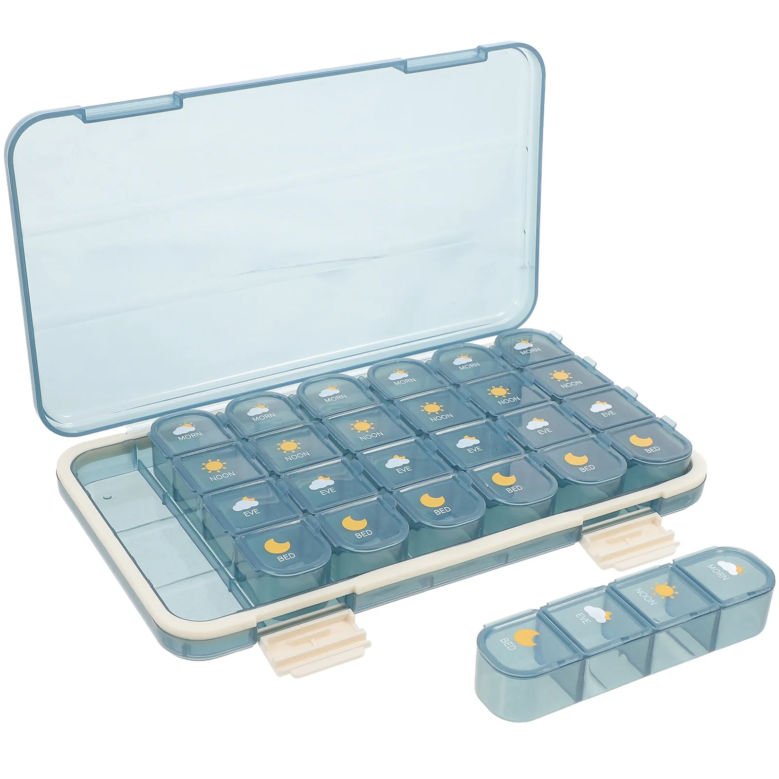 Portable Medicine Case Small Divided Sturdy Organizer Travel Medicine Holder Compact Lightweight Box Travel Organizer