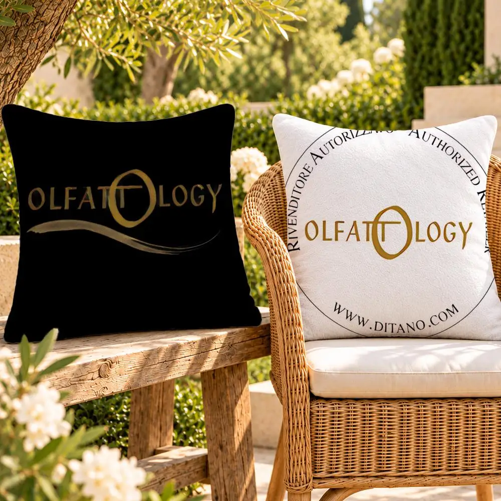 Brand Niche Fragrance Olfattology Cushion Cover Soft Plush Throw Pillow Cover Washable Sofa Bed Patio Chair Home Decor