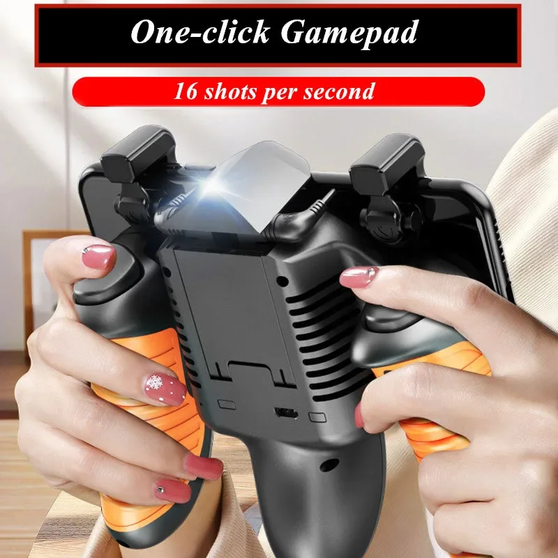 

JS26 Mobile Phone Gaming Accessories Gamepad Triggers Controller with Cooling Fan for PUBG Game Handle for IOS Android Universal