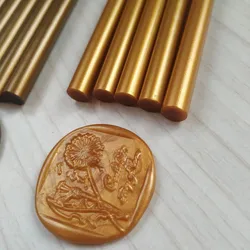 30Pcs/set Retro Metallic Golden Hot Melt High Viscosity Paint Wax Seal Professional For Electric Glue Gun Craft Repairs φ7mm