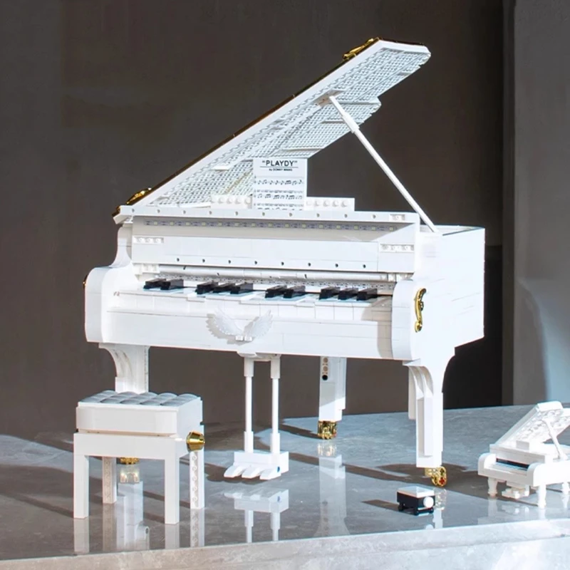 IN STOCK MOC GRAND PIANO Model With Motor High-Tech Toy Building Blocks Brick Chrismas Gift 21323 10285 XQGQ01 82998