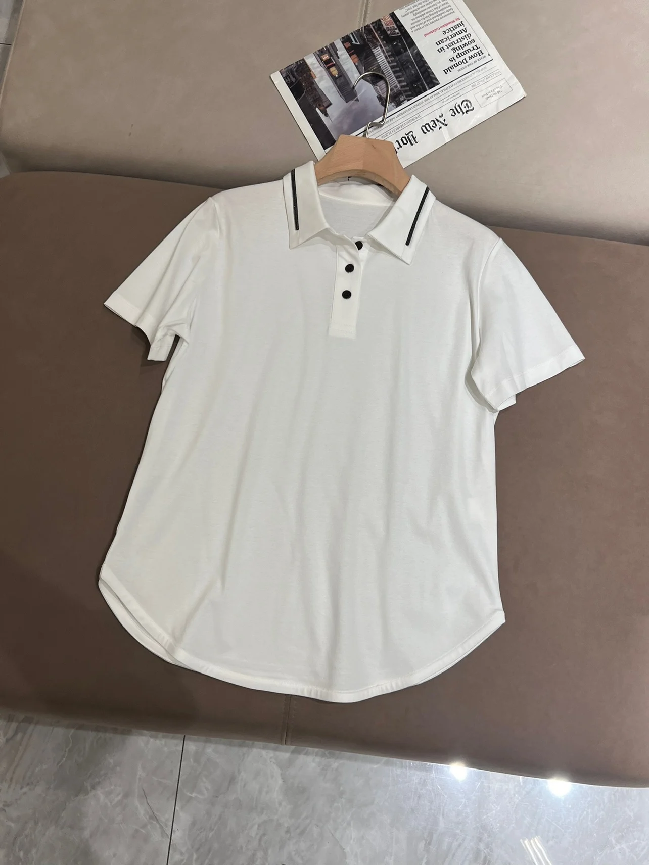 Klassisches einfarbiges Frühlings-Sommer-Baumwoll-lässiges Business-Polos hirt