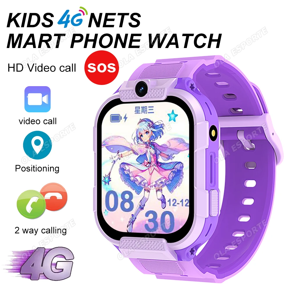 

Светодиодный фонарик 4G Full Netcom, детские часы, Wi-Fi, GPS, позиционирование, SOS, видеозвонок, 2,01 дюйма, HD-экран, умные часы, 600 мАч, большая батарея, новинка