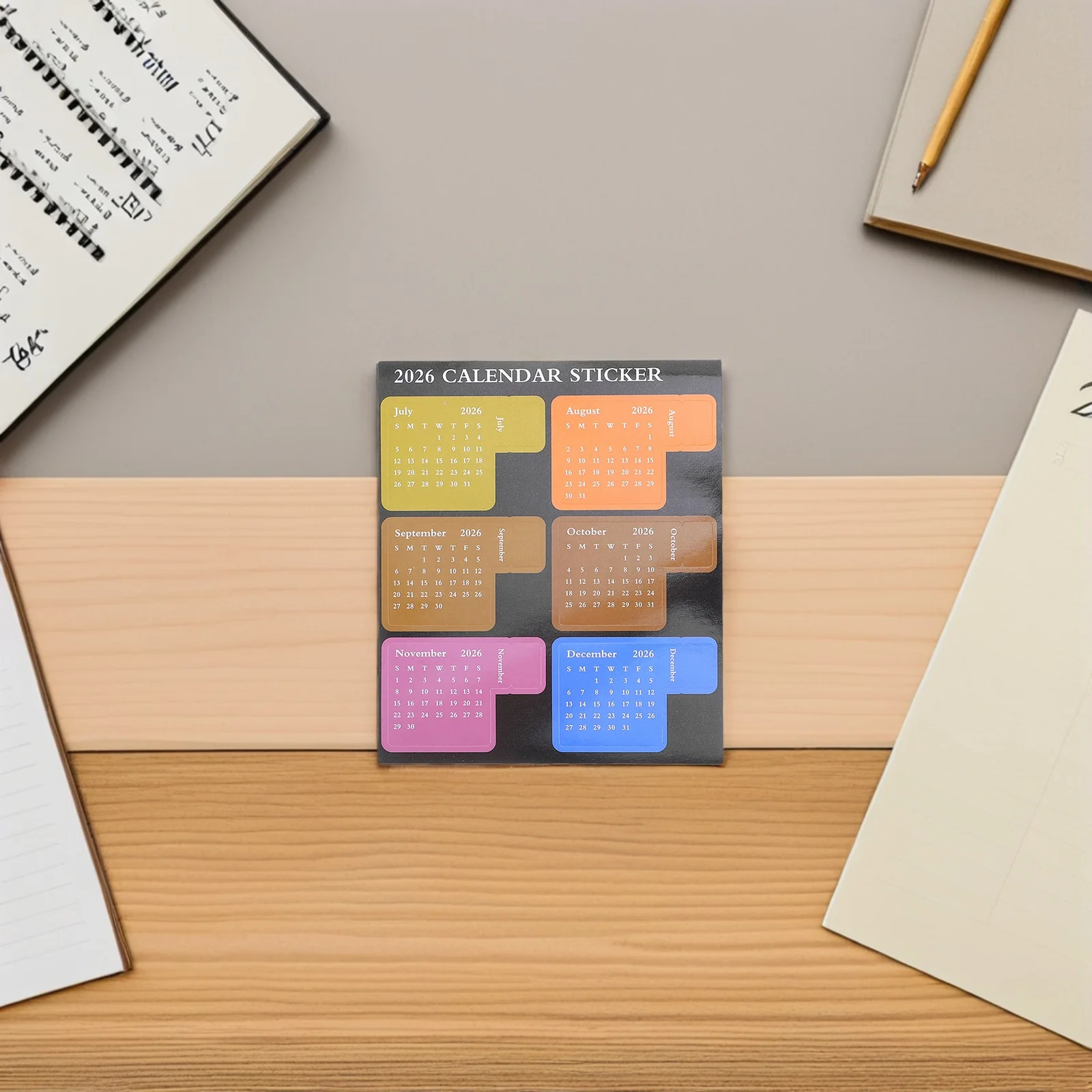 

5 set 5 Sets 2026 Calendar Index Tabs Bright Monthly Stickers Adhesive Planner Notebook Labels Page Markers For Agendas