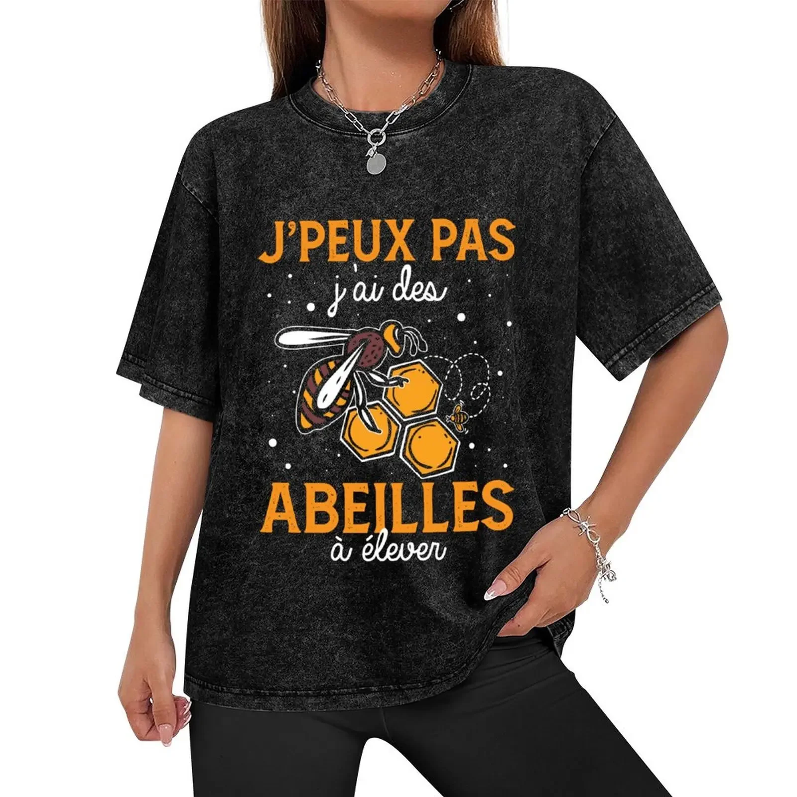 J'peux Pas J'ai Des Abeilles Cadeau Apiculteur Apiculture T-Shirt plain cheap stuff street wear baggy shirts shirts men graphic