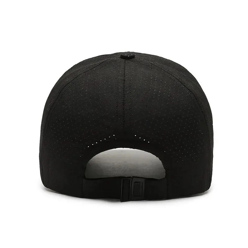 Summer Small Leather Label Quick-dry Baseball Cap Outdoor Sports Running Duck Cap Fashion Trend Simple Hat Men