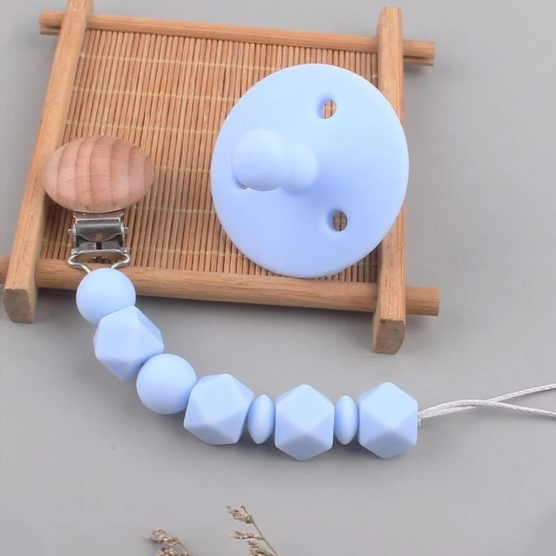 

J15U Silicone Beads Dummy Pacifiers Pacifier Clip for Newborn Baby Infant Shower Gift