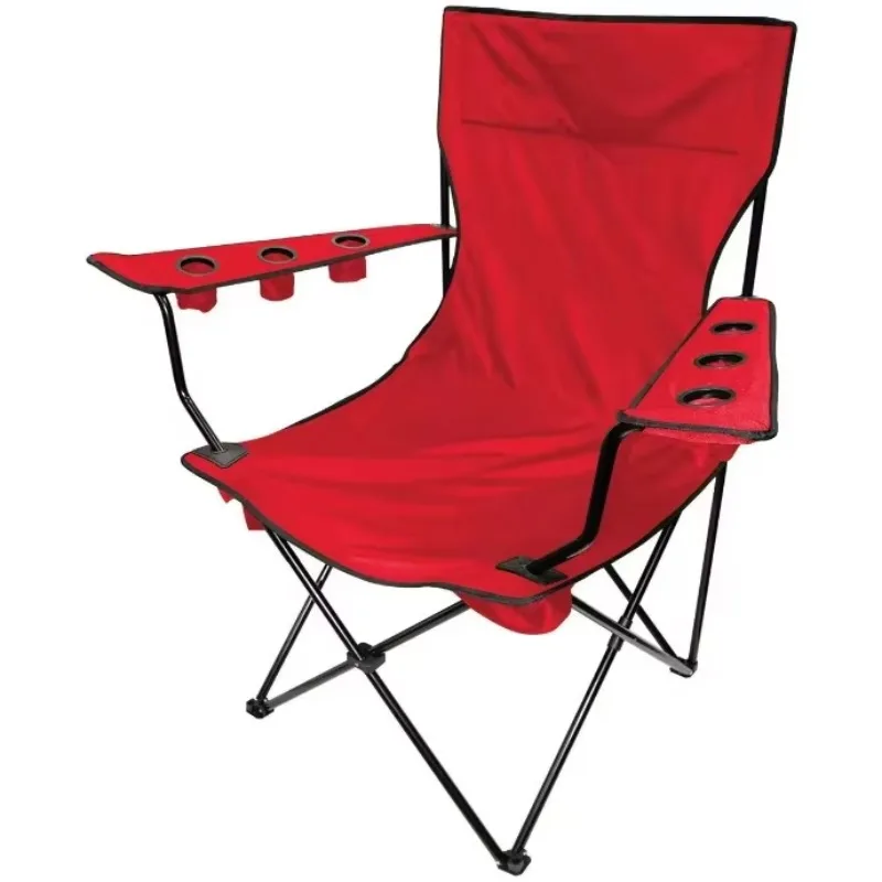 YTYIN Outdoor Oversized Giant Steel Tube Portable Folding Camping Chair With Armrest