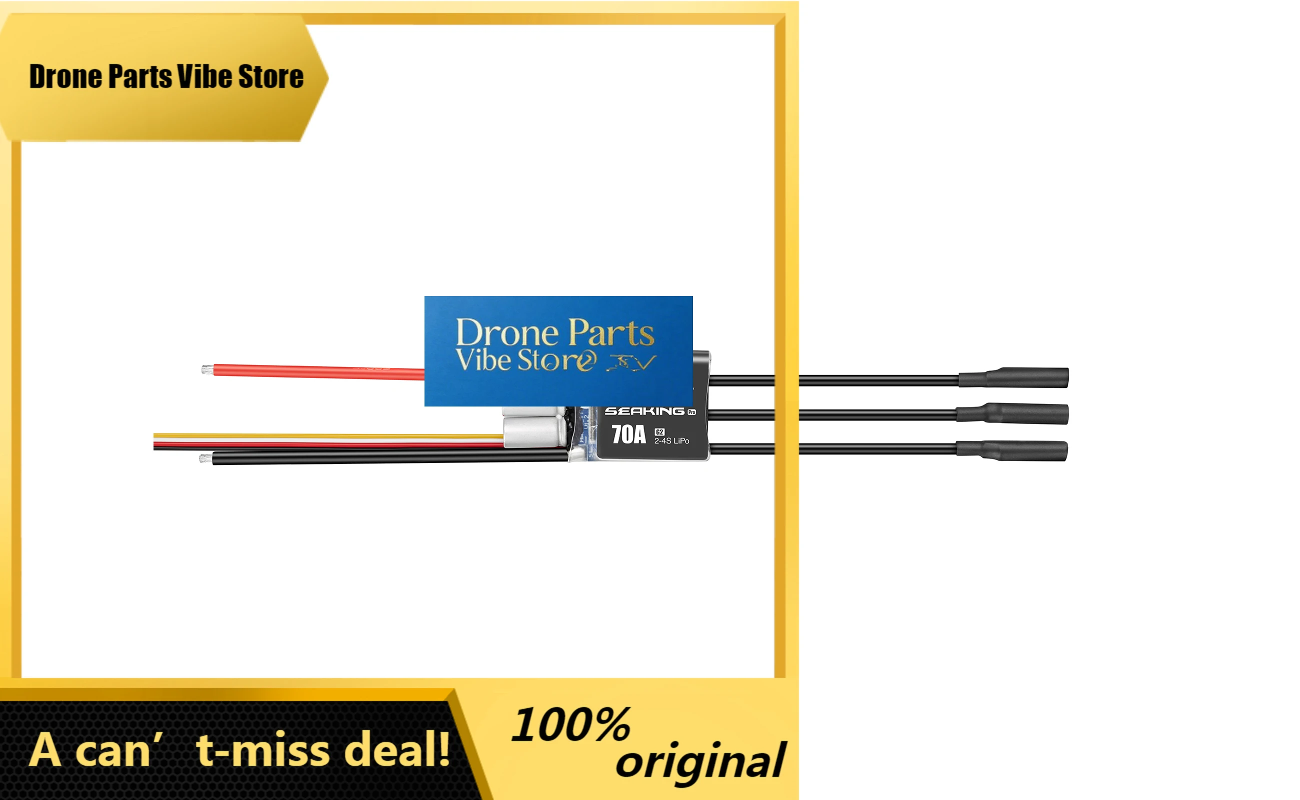 

DronePHobbywing Seaking PRO 70A G2 Sensorless Brushless ESC 2-4S Lipo Applications Mini Mono/Mini ECO/Mini Hydro Competition RC