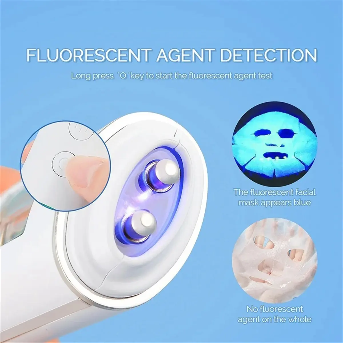 A48U Skin Tester Face Skin Moistureand Oil Content Skin Analyzer Skin Water Cheek Elastic Skin Age Test Meter Agent Detector