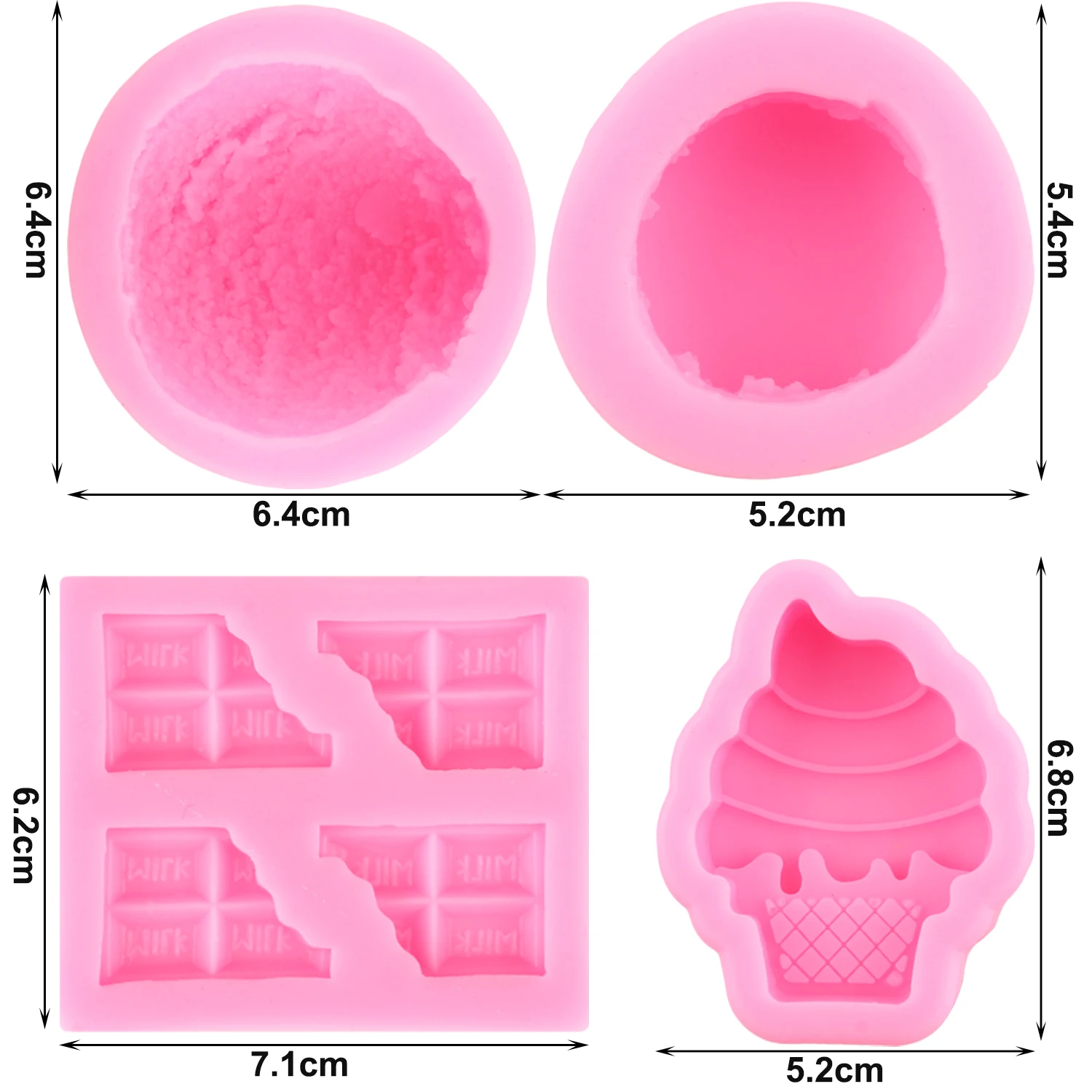 Macaroon Silicone Mold Ice Cream Ball Fondant Molds Cake Decorating Tools Chocolate Gumpaste Mould Candy Resin Clay Moulds