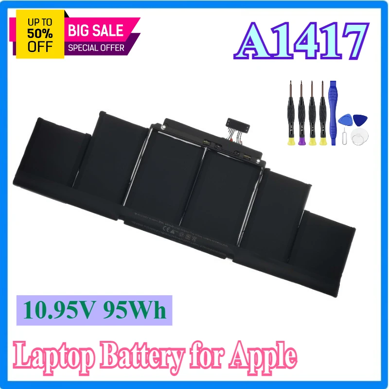 

Laptop Battery A1417 for Apple A1398 (2012 Early-2013 Version) for MacBook Retina Pro 15" fits ME665LL/A ME664LL/A