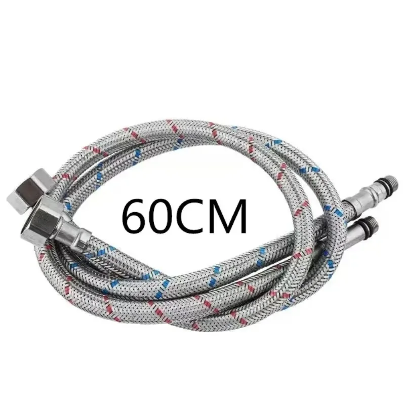 High Quality G1/2 Caliber Hoses Length 50cm/60cm/80cm/100cm Faucet Hoses Cold Hot Mixer Faucet Stainless Steel Water Inlet Pipe