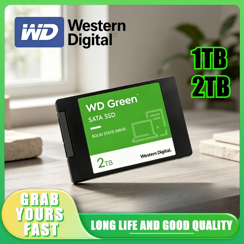For WD GREEN 2.5" SATA III SSD internal Solid State Disk Hard Drive 1TB 2TB Read Speed 545MB SLC for Laptop Desktop 2026