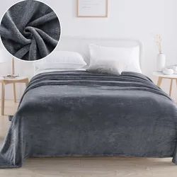 Solid Color Summer Blanket cobertor Skin-friendly Plaid 70x100 Nap Blankets for Car/Office Home Plush Bedspreads Queen Size