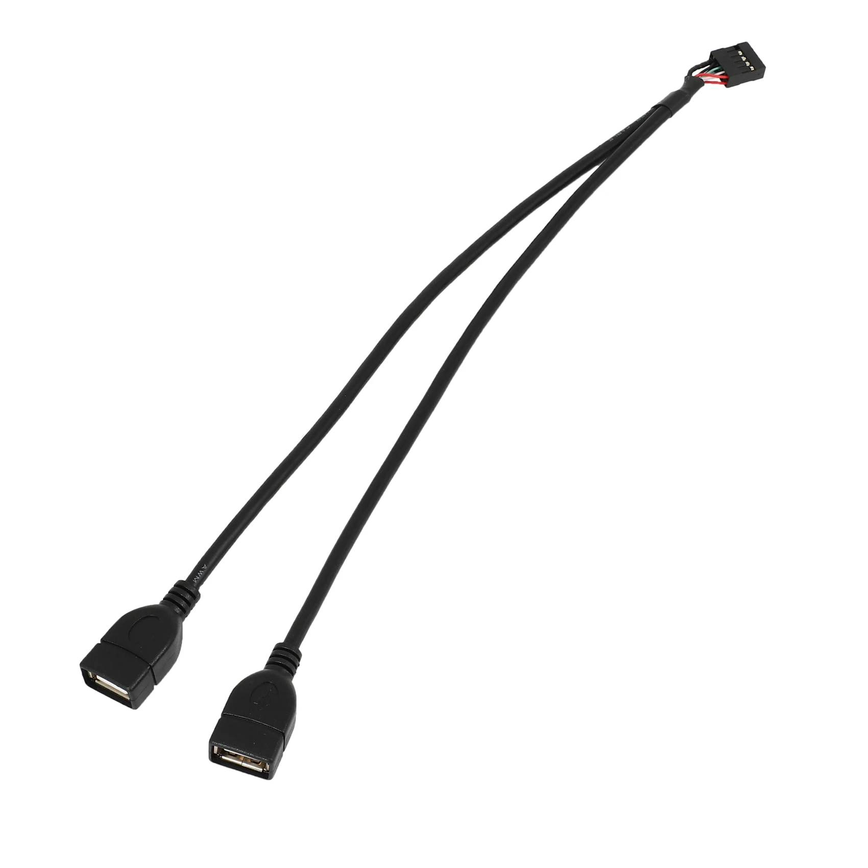 30 CM 10 Pinos Placa-mãe Cabeçalho Fêmea para 2 Portas Dual USB 2.0 Macho Adaptador Dupont Y Splitter Cable (10Pin/2AM)