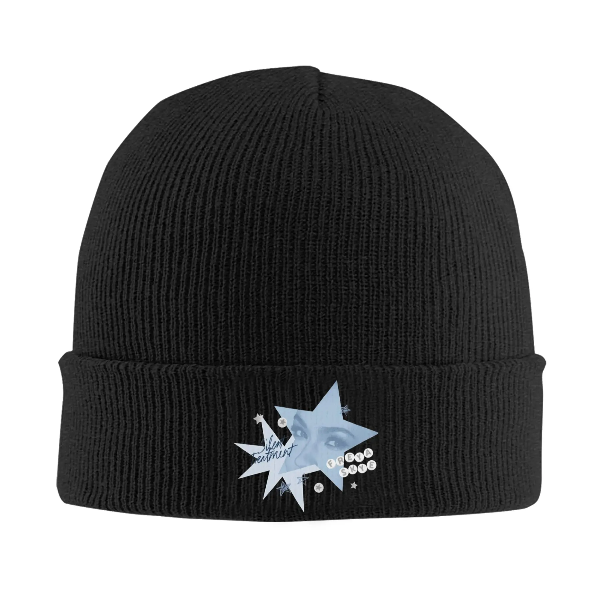 Freya Skye Tratamiento silencioso Gorro de punto Gorro Otoño Invierno Sombrero Cálido Acrílico Hip Hop Gorra Hombres Mujeres Regalos,