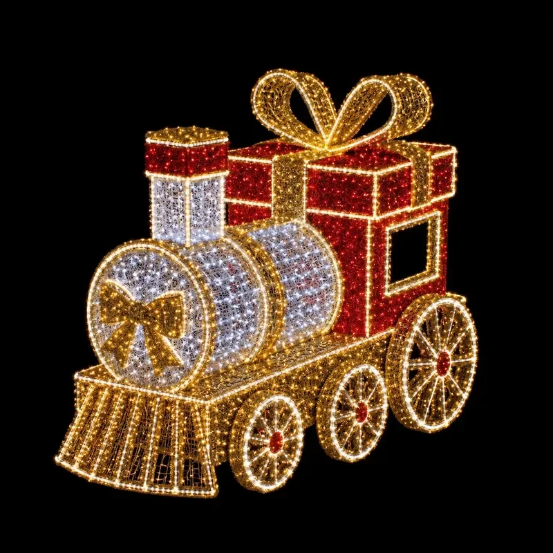 IP65 Waterproof Business Shopping Center Christmas Decoration Lights Waterproof 3D Standing Fancy Huge LED Motif Light