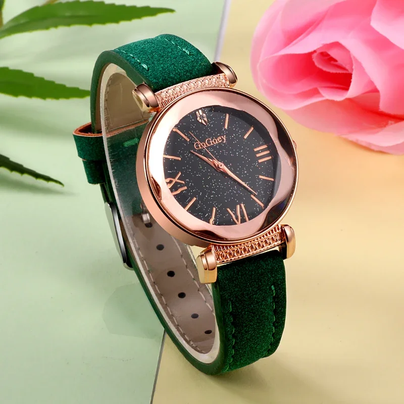 Gogoey-Montre à quartz ciel étoilé pour femme, montre-bracelet pour femme