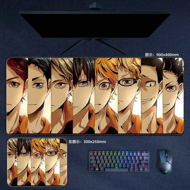 Anime Haikyu Mouse Pad Hinata Shouyou Tobio Kenma Tooru Kei Mousepad Computer Keyboard Pad Manga Gaming Accessories Desk Mat