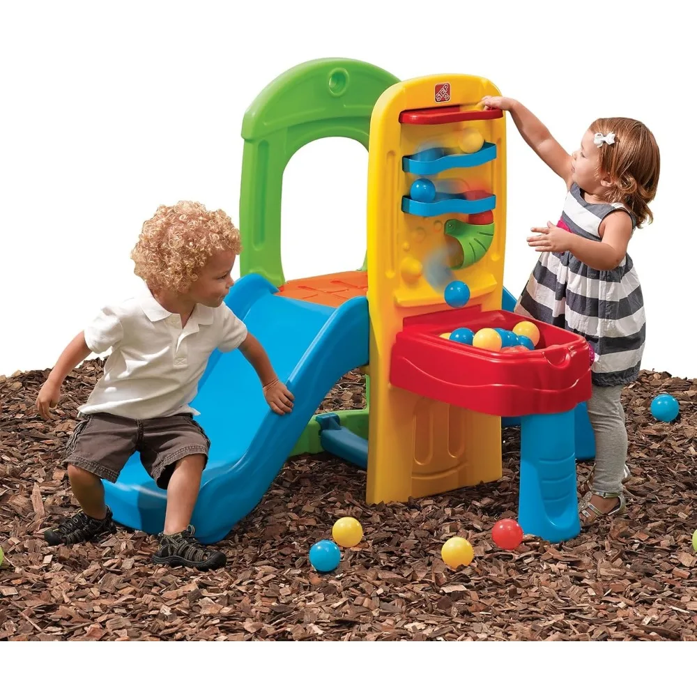Children's Play Ball Fun Climber: Outdoor/Indoor Playground, Slide, Ladder, Ball Maze, Backyard Jungle Gym