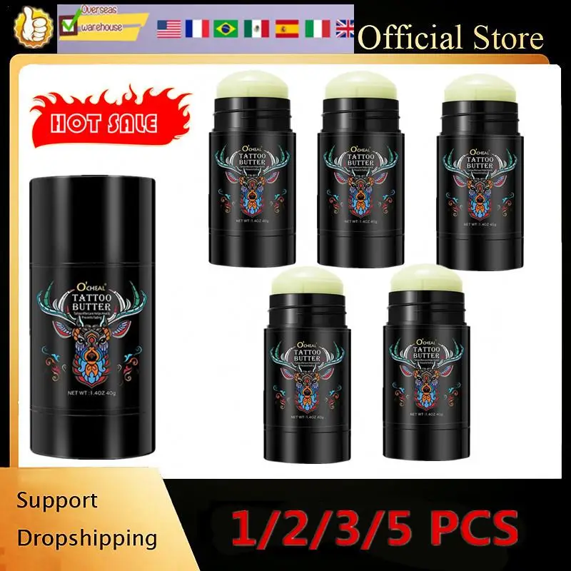 

1-5X Tattooes Moisturizer Caring Freshing Tattooes Balm Natural Aftercare 40g Ingredients Old Tattooes Cream Lotion Brightener