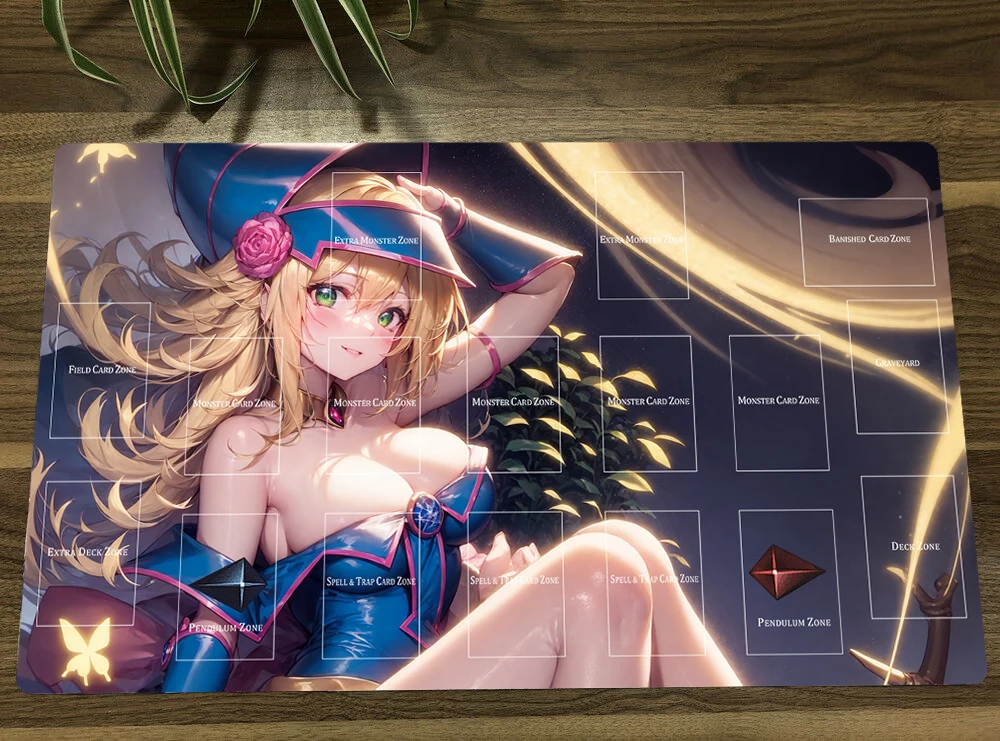 Board Game YuGiOh Dark Magician Girl TCG CCG Playmat Trading Card Game Mat Table Desk Gaming Play Mat Mousepad Mouse Pad