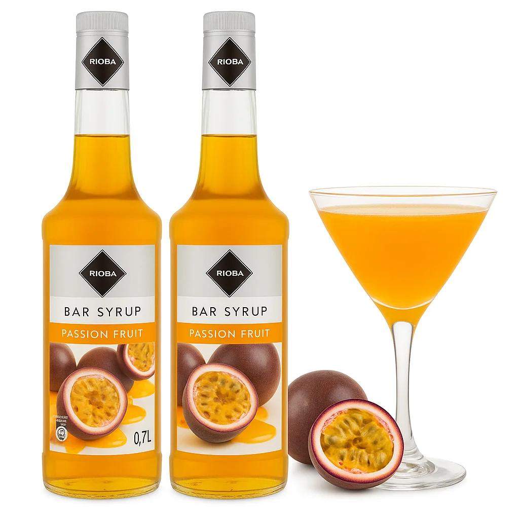 Syrop barmański o smaku marakuja 700ml - Rioba x2