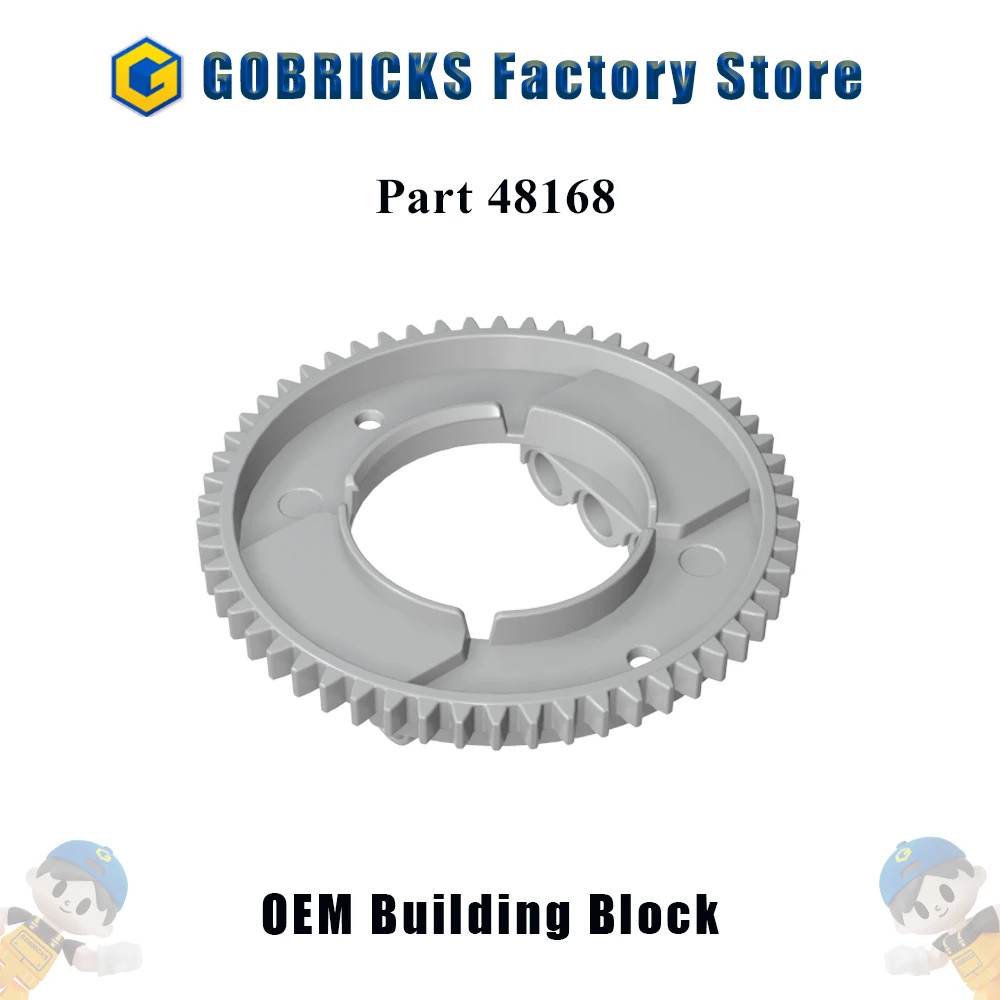 Gobricks 10 個 MOC パーツ 48168 ハイテクターンテーブル大型タイプ 2 ギア互換レンガビルディングブロック粒子脳おもちゃ