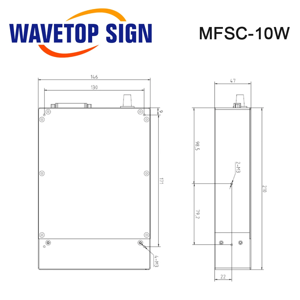 WaveTopSign MAX MFSC 10-30W مصدر ليزر الألياف CW أحادي الوضع لآلة قطع الوسم بليزر الألياف