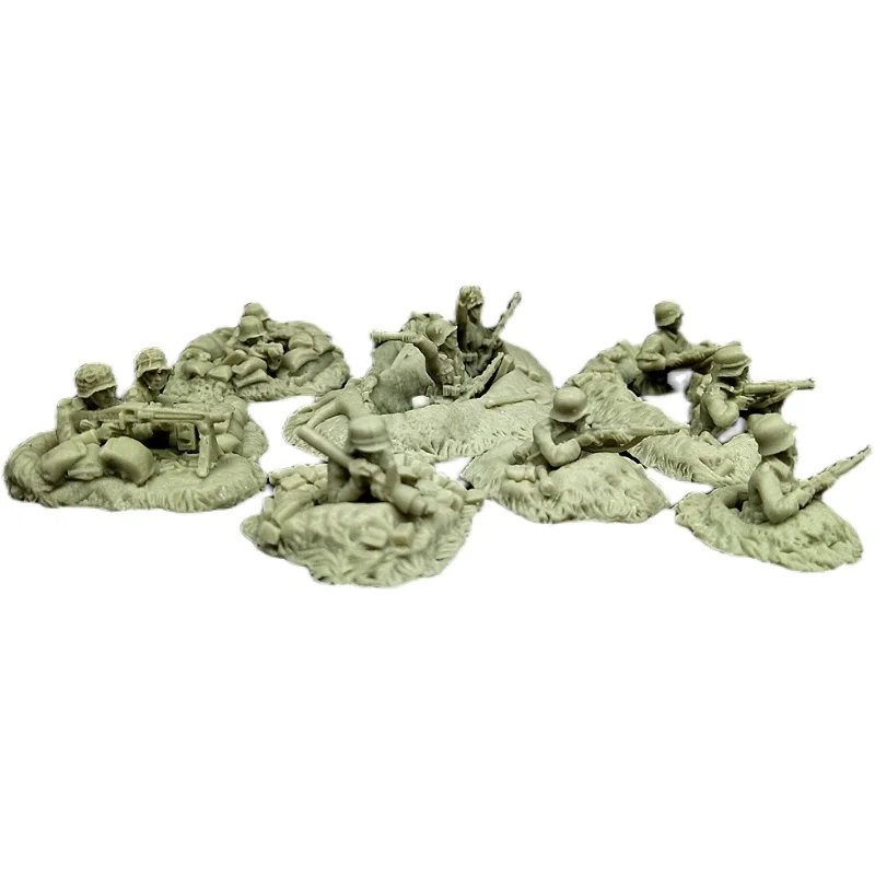 1/72 Scale Die-cast Resin Figure Trench Infantry Combat Team Model Assembly Kit Diorama (unpainted)