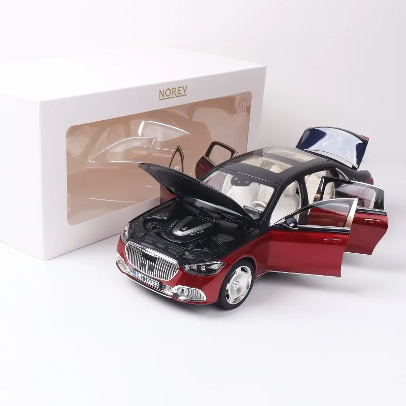 NOREV 1:18 2021 W223 S680 Two‑Tone Full Opening Version Diecast Model Car, Fine Details, Display Collectible