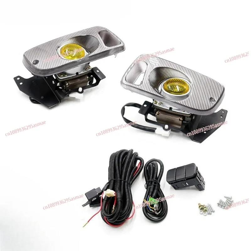 

Модификация автомобиля, передняя противотуманная фара, водонепроницаемая противотуманная фара с двойной дверью для Honda Civic 92-95 желтый