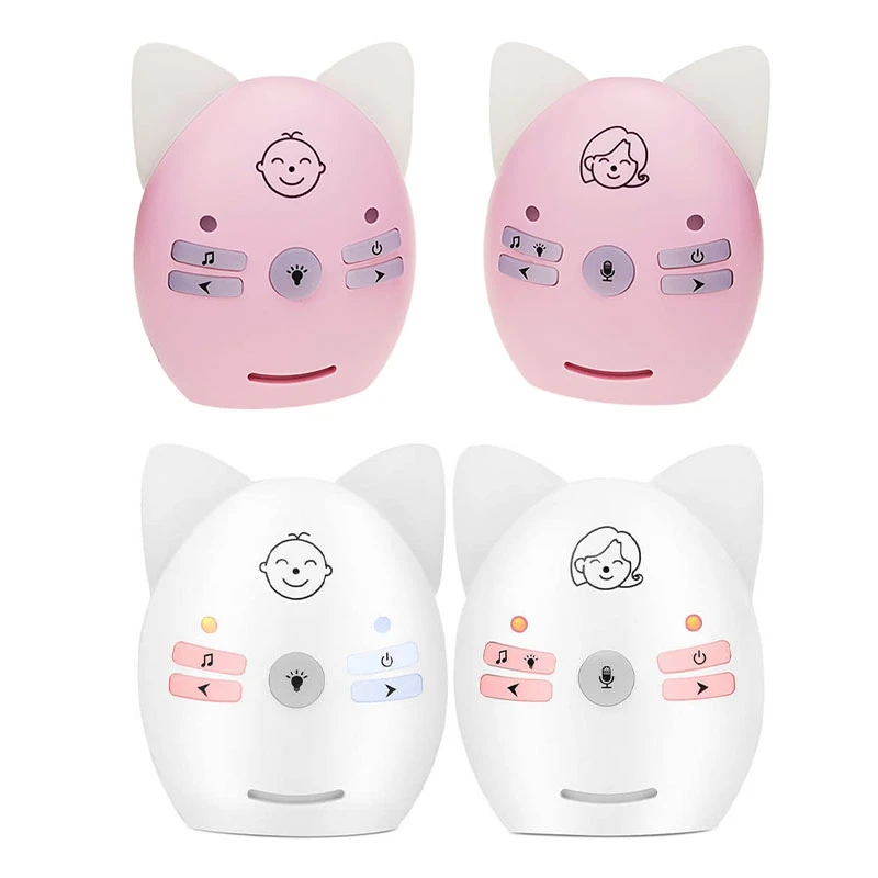 Wireless V30 Portable Babysitter 2.4Ghz Audio Baby Monitor Digital Voice Broadcast Double Talk Night Light EU Plug