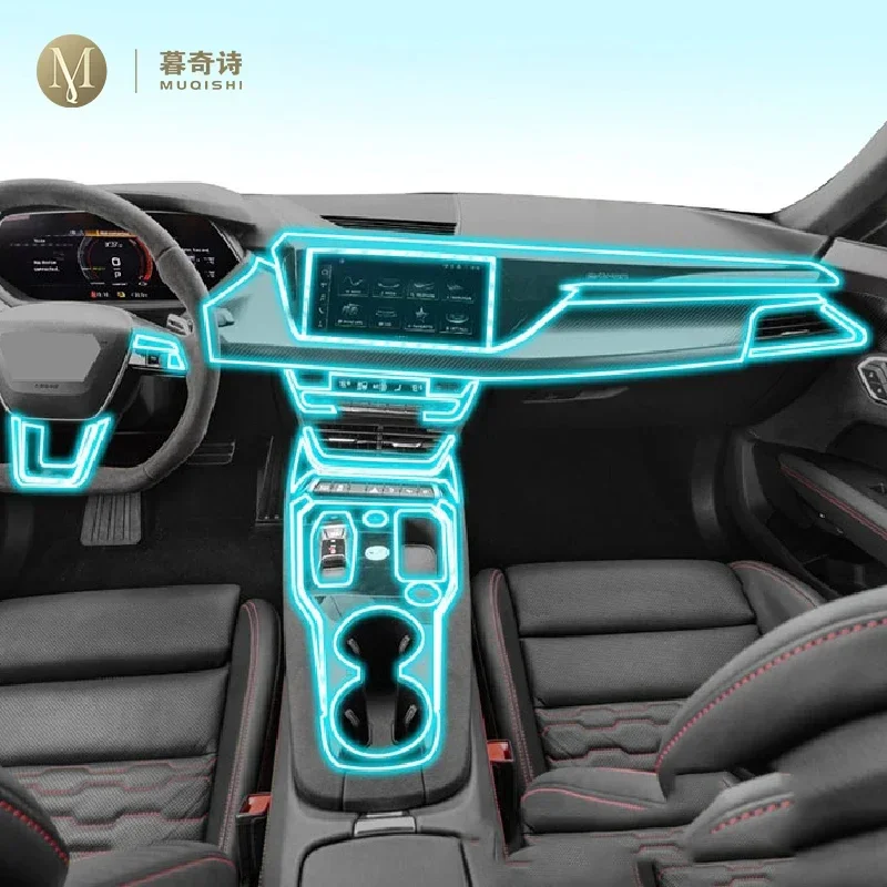 

For Audi RS e-tron GT 2021-2025 Car Interior Center console Transparent PPF-TPU Protective film Anti-scratch Repair film refit