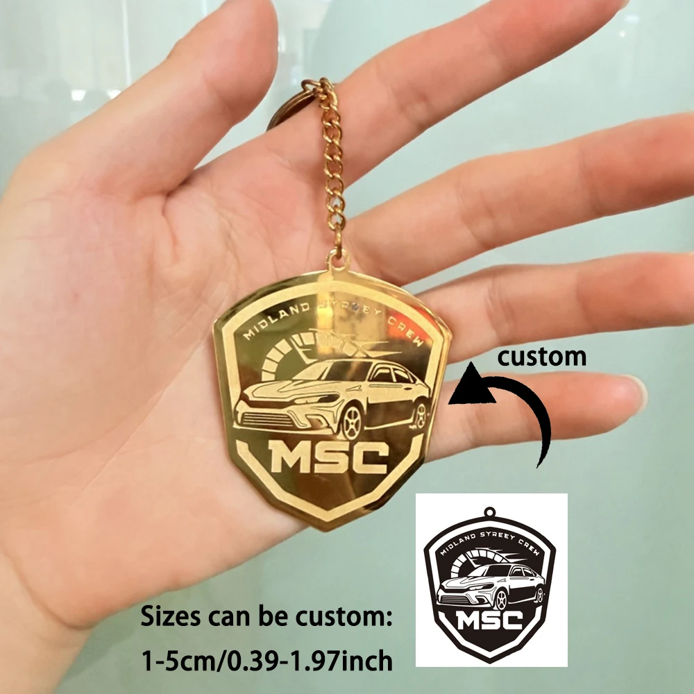 حجم مخصص اختيار نقش شعار المفاتيح الفولاذ المقاوم للصدأ شخصية شعار قلادة سلاسل المفاتيح مجوهرات ديكور المنزل والحيوانات الأليفة #3