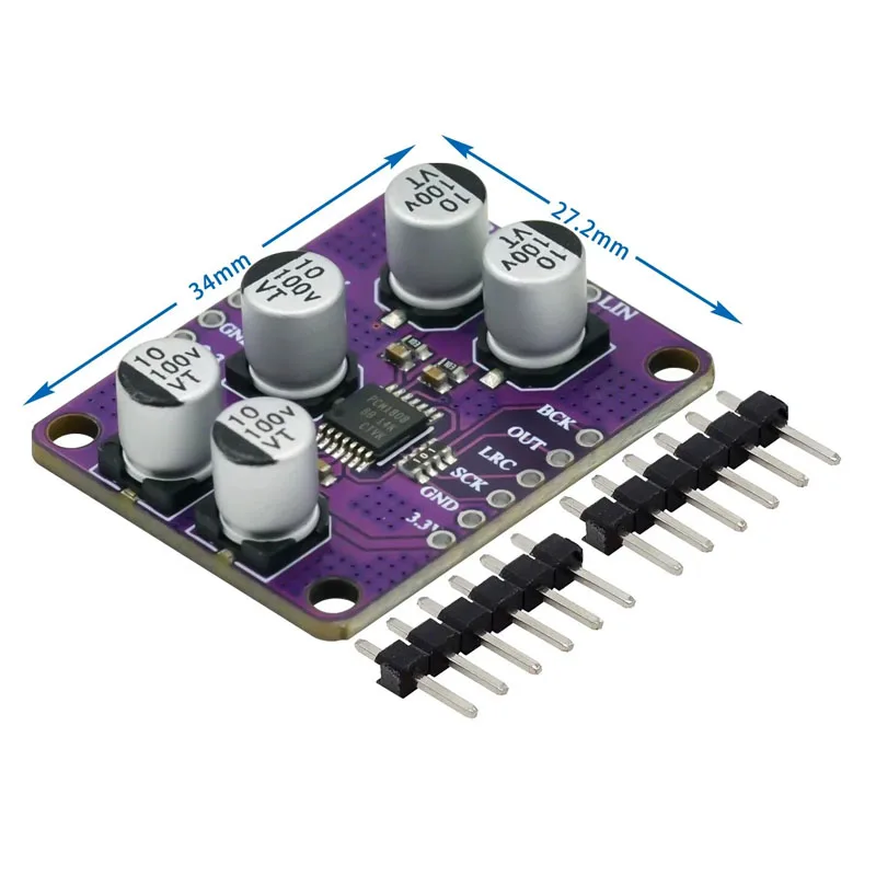 PCM1808 105dB SNR Audio Stereo ADC Single-Ended Analog-Input Decoder 24bit Amplifier Board Player Module